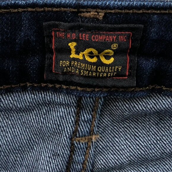 Lee Womens Jeans Size 14S Blue Dark Denim Classic Straight Leg Mid Rise Casual - Picture 3 of 14
